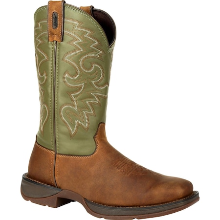 Durango Western Boot, 13 2E, Leather, 12 in H, Coffee Cactus DB5416